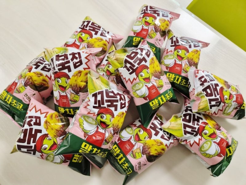 꼬북칩 한정판 말차초코맛