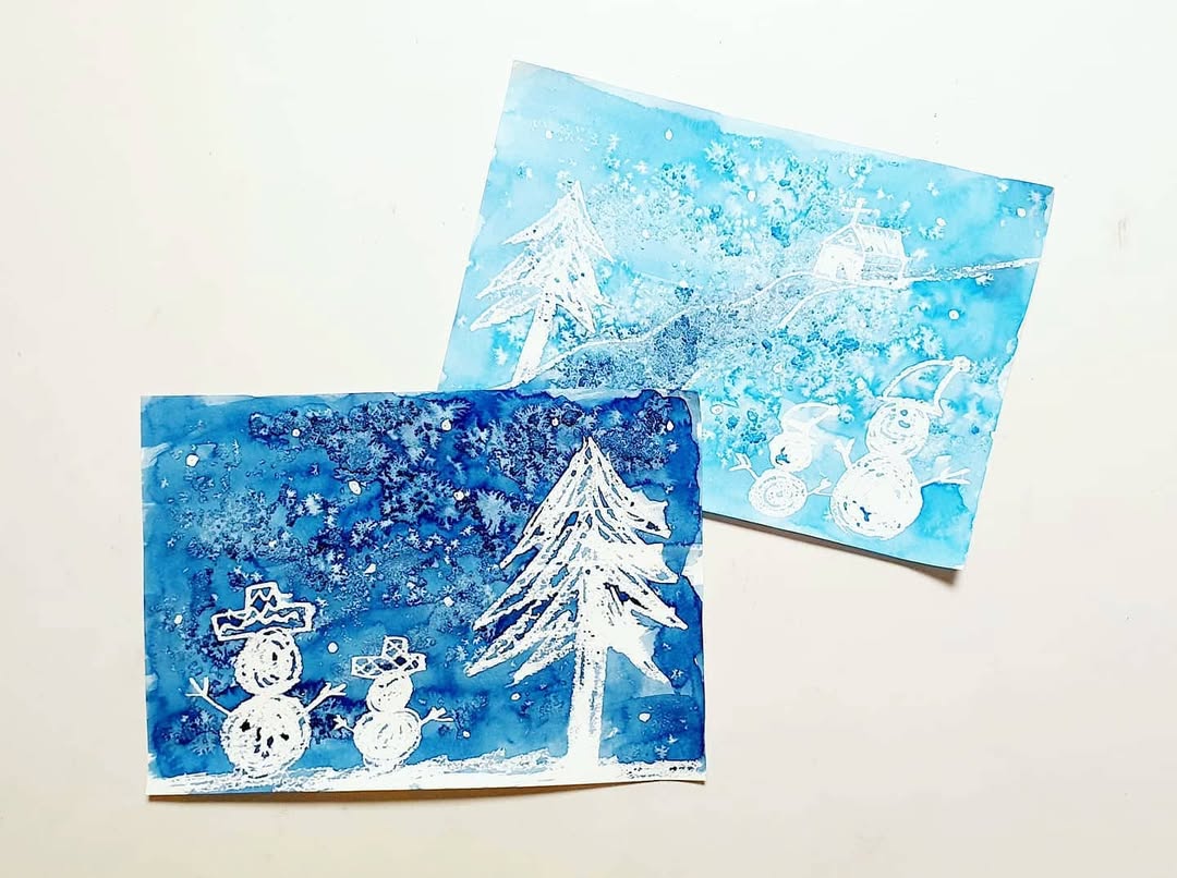 아이와 함께하는 마법 같은 겨울 미술놀이: 비밀 그림 & 소금 크레파스 아트