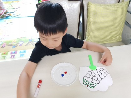 [엄마표놀이] 가지로 도장찍기, 가지배 띄우기
