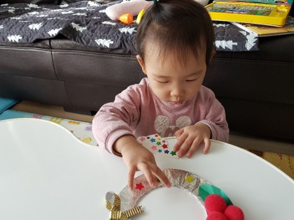 [Merry Christmas][엄마표놀이] 은박지로 리스 만들기