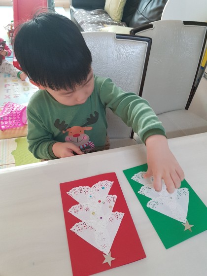 [Merry Christmas][엄마표놀이] 카드만들기