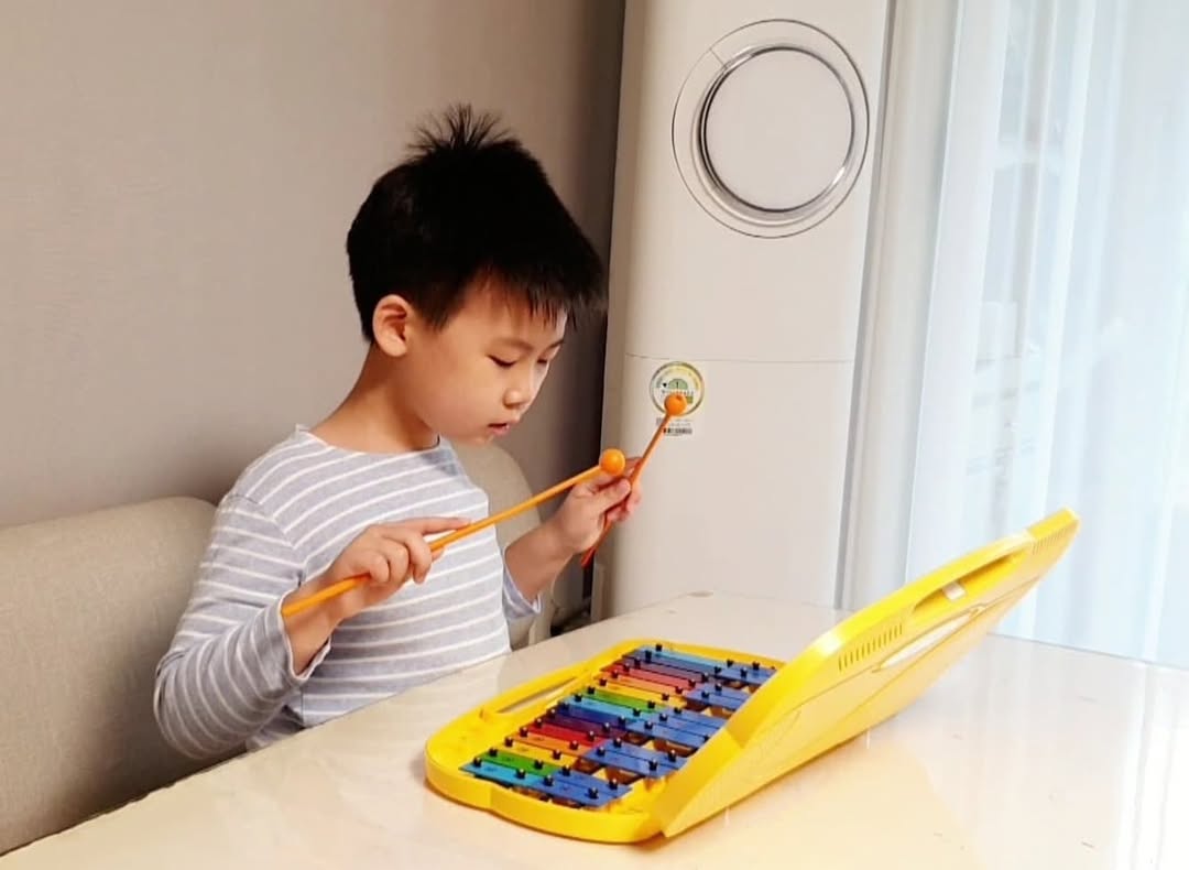 우리 아이 첫 언택트 음악회 도전! 잠자던 실로폰으로 '반짝반짝 작은 별' 연주하기 🌟