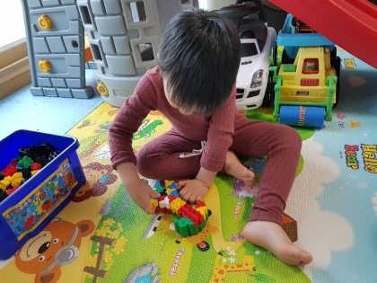 [엄마표놀이] 블럭 꽃 만들기(몰펀)