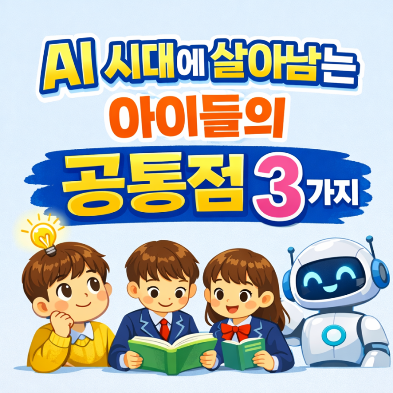 AI 시대, 공부 잘하는 아이보다 더 중요한 능력! 미래에 강한 자녀교육 방향