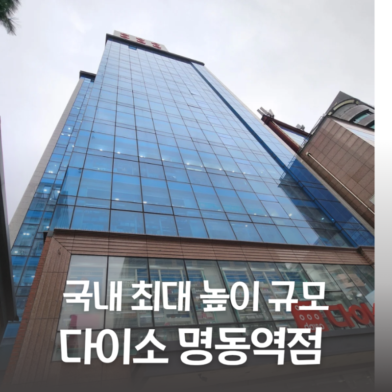 국내 최대높이와 규모를 자랑하는 명동역 다이소 방문