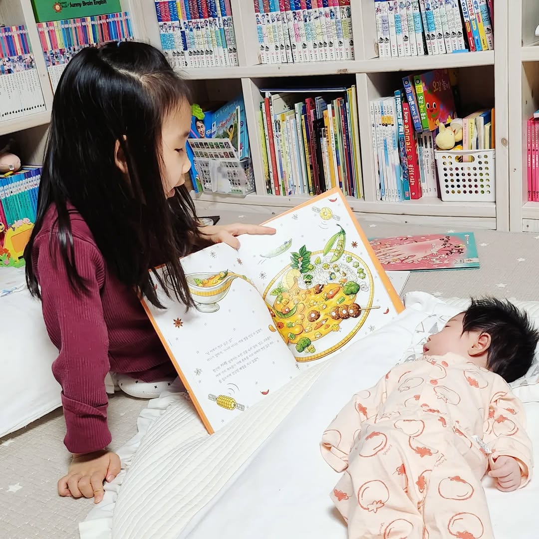 6살 차이 자매의 감동 스토리: 책 읽어주는 예비 초등 언니의 사랑
