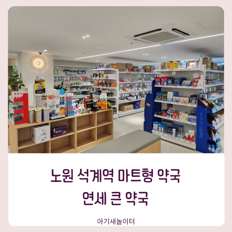 마트형 약국 연세 큰 약국 노원구 석계역 창고형 약국