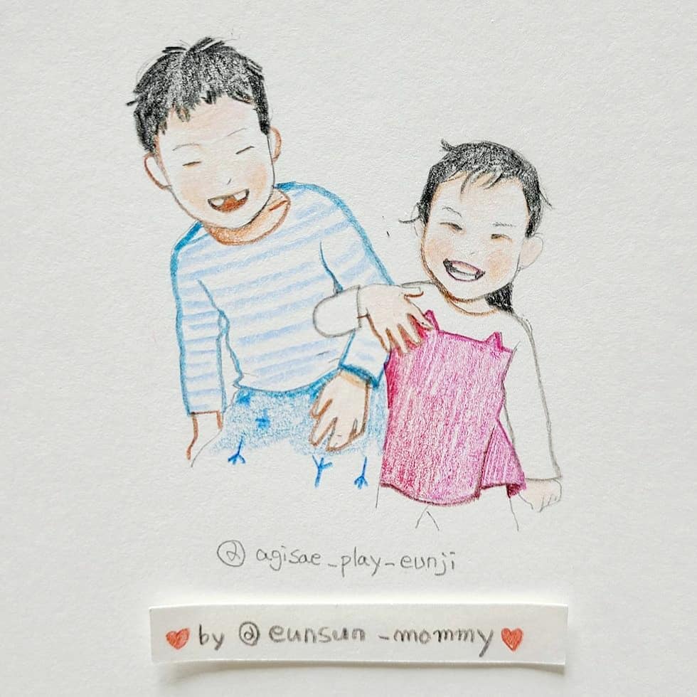 아이들의 순수한 웃음이 피어나는 마법: 은선마미님의 특별한 그림 선물