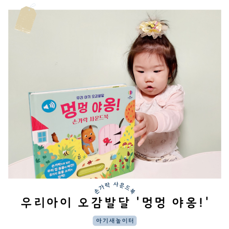 아기 오감발달에 좋은 손가락 사운드북, 멍멍 야옹! 어스본 놀이책 추천