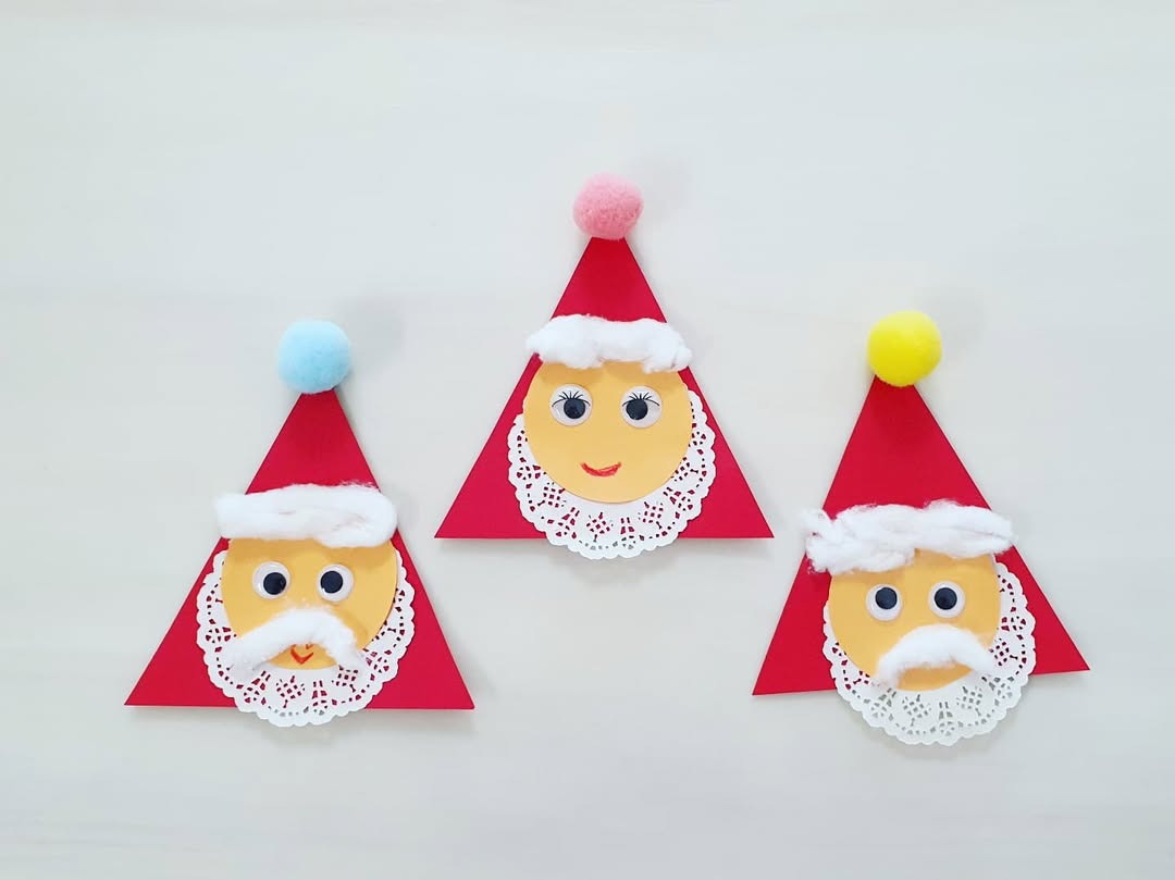 간단한 재료로 우리 아이와 함께! 개성 만점 산타 만들기 🎅